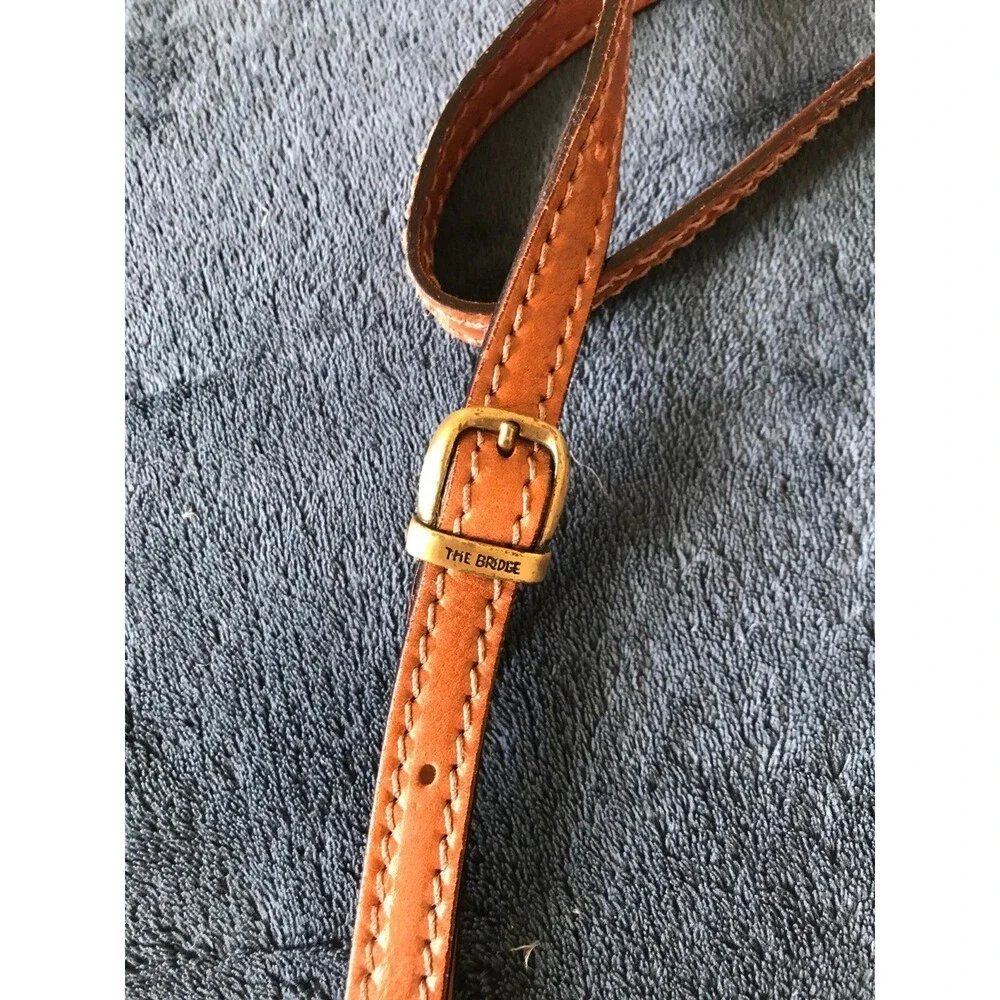 Vintage The bridge messenger laptop briefcase in English saddle